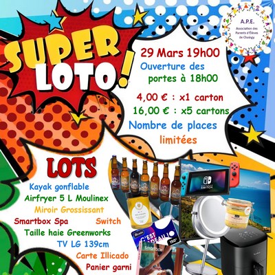 Super loto de l'Association des Parents d'Élèves de Chaingy